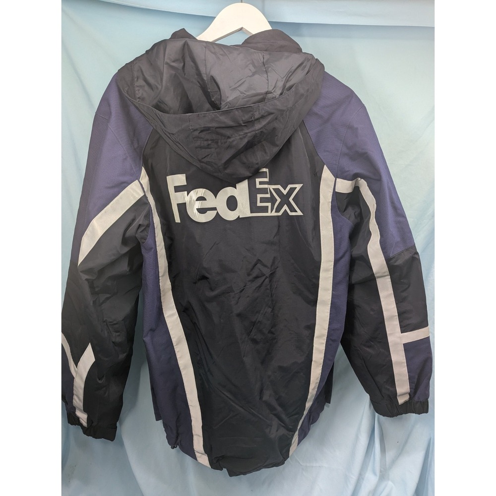 FedEx Stan Herman VF Imagewear Reflective Rain Coat Windbreaker Hooded Men S